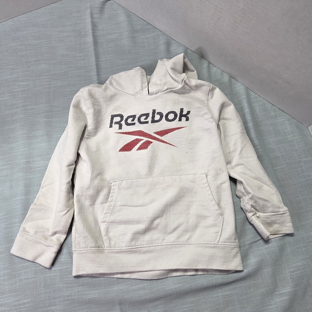 Reebok White Hoodie with Logo Kids Size 4T